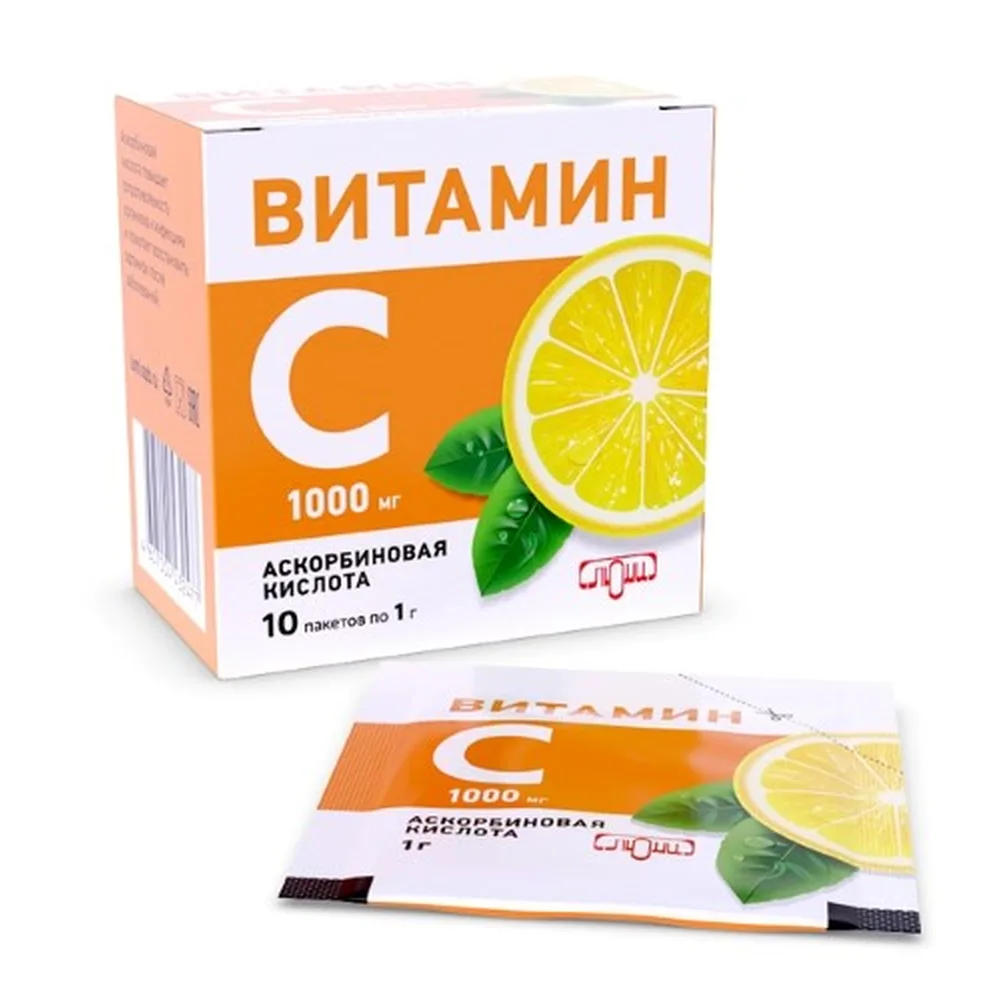 Vitamin C ascorbic acid 10 pcs package 1 g powder