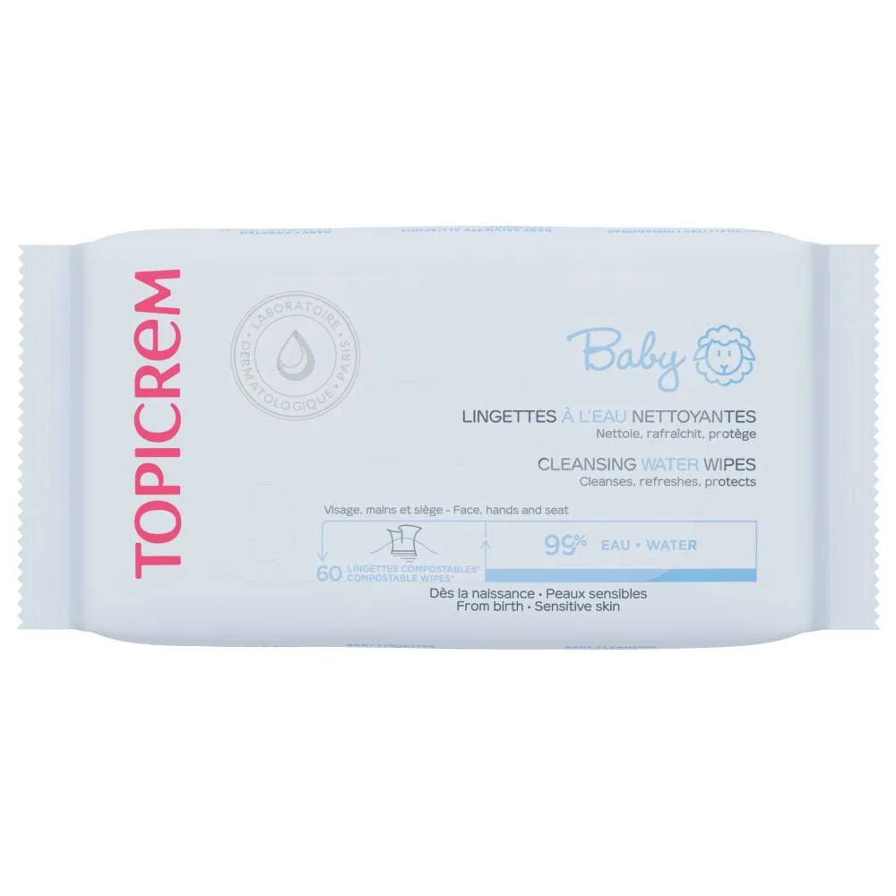 Topicrem Baby Water-Based Wipes 60 pcs.