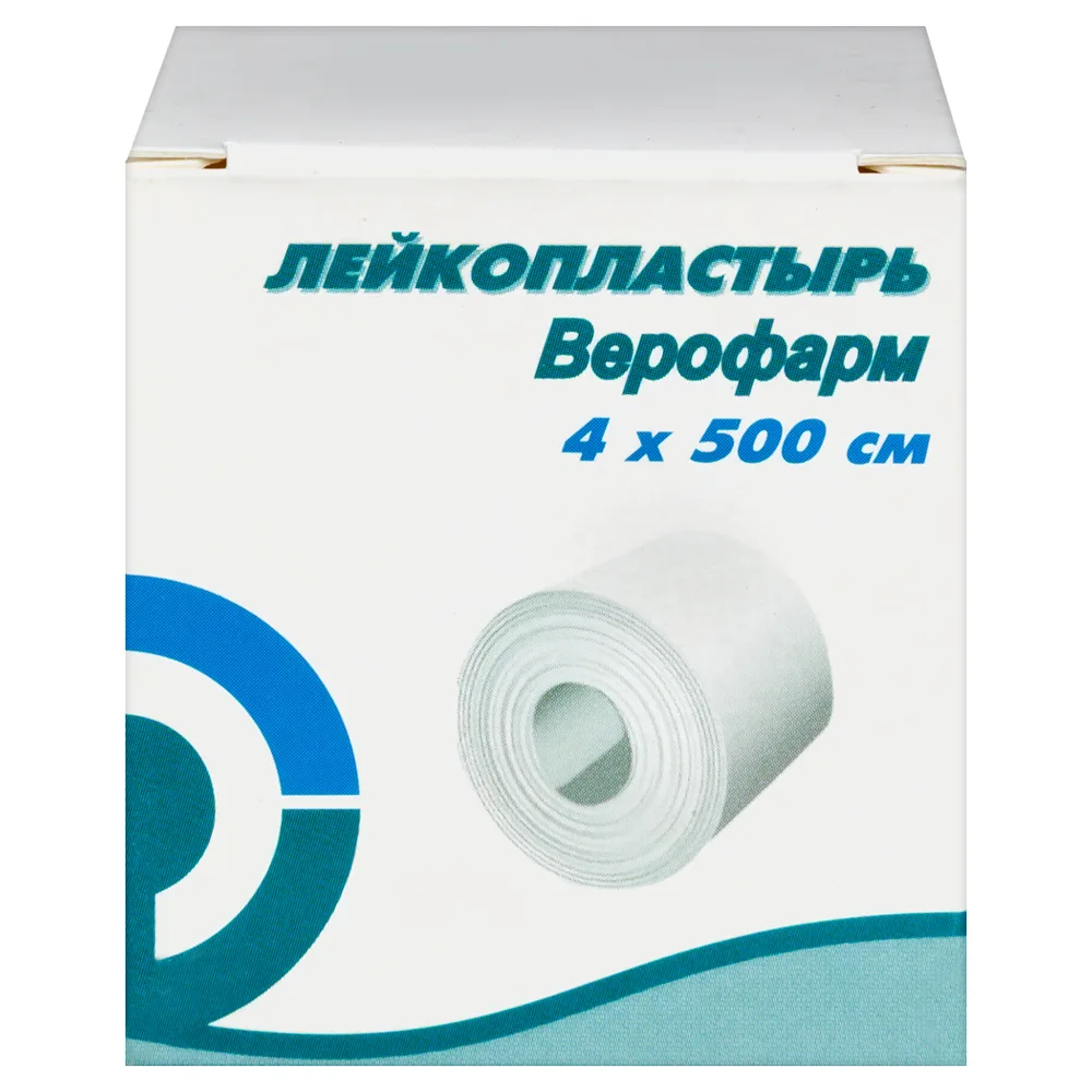VeroPharm adhesive plaster 4x500 cm in cardboard packaging