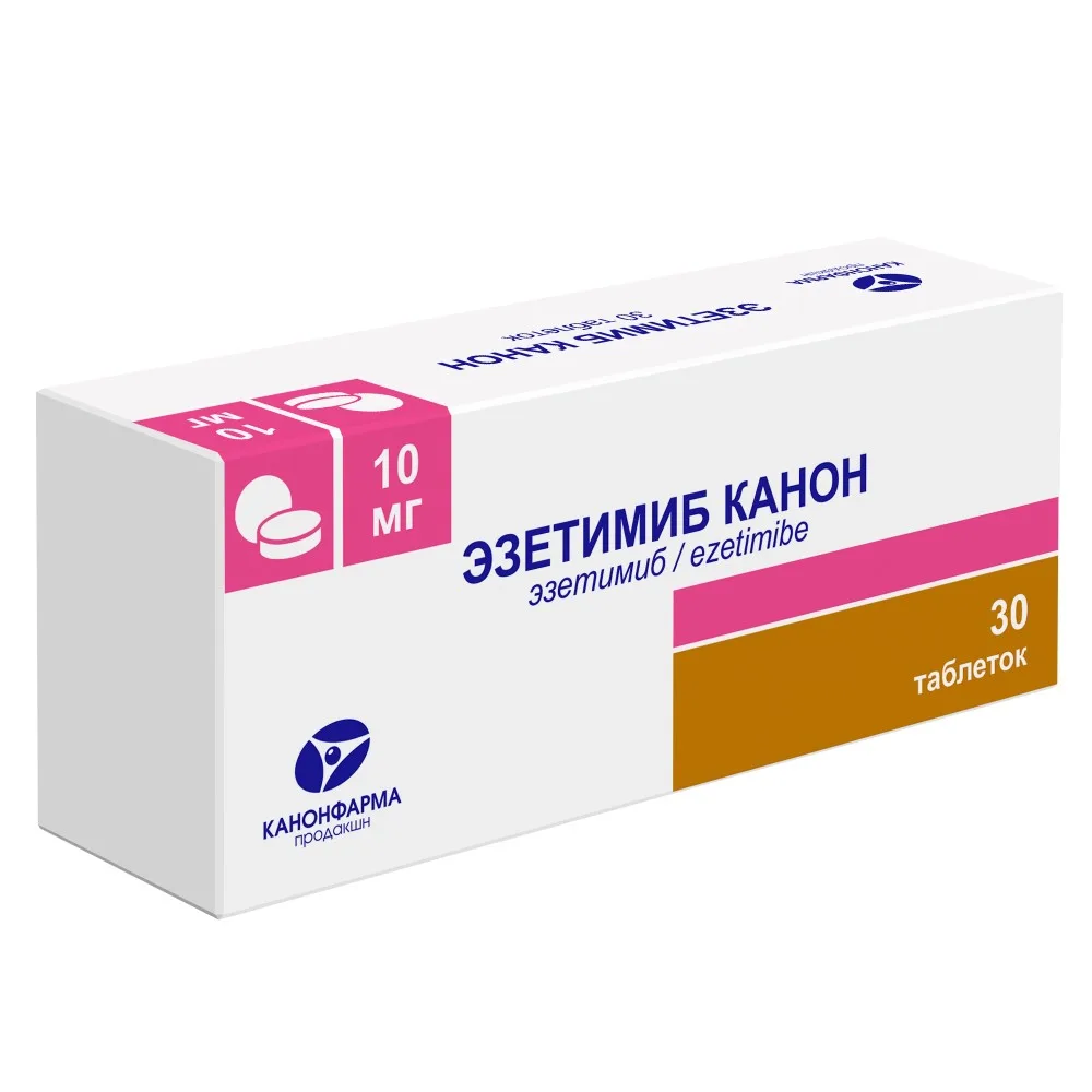 Ezetimibe Canon 10 mg 30 tablets