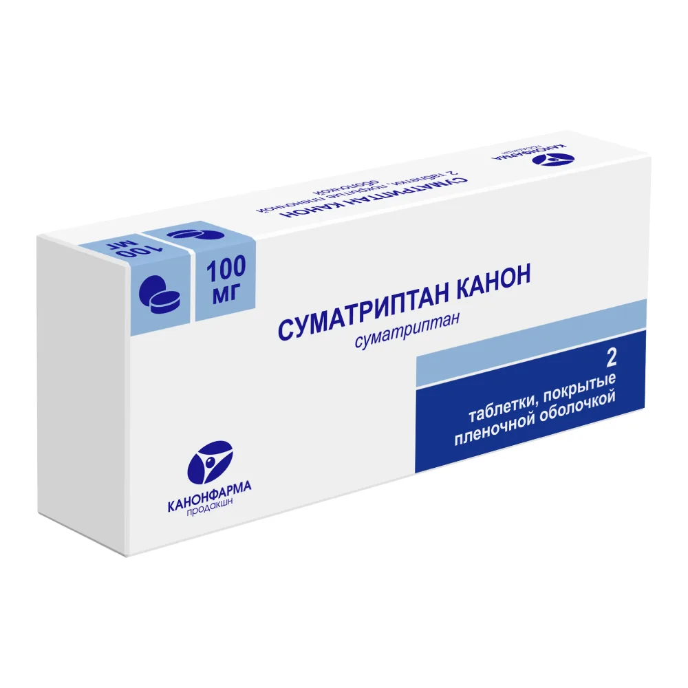 Sumatriptan Canon 100 mg 2 coated tablets