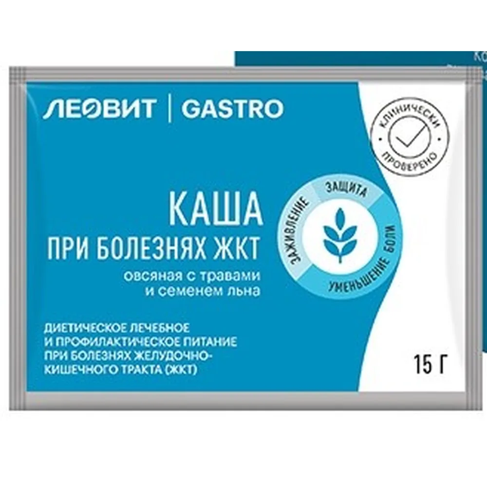 Leovit gastro oatmeal porridge with herbs and flaxseed 15 g pack