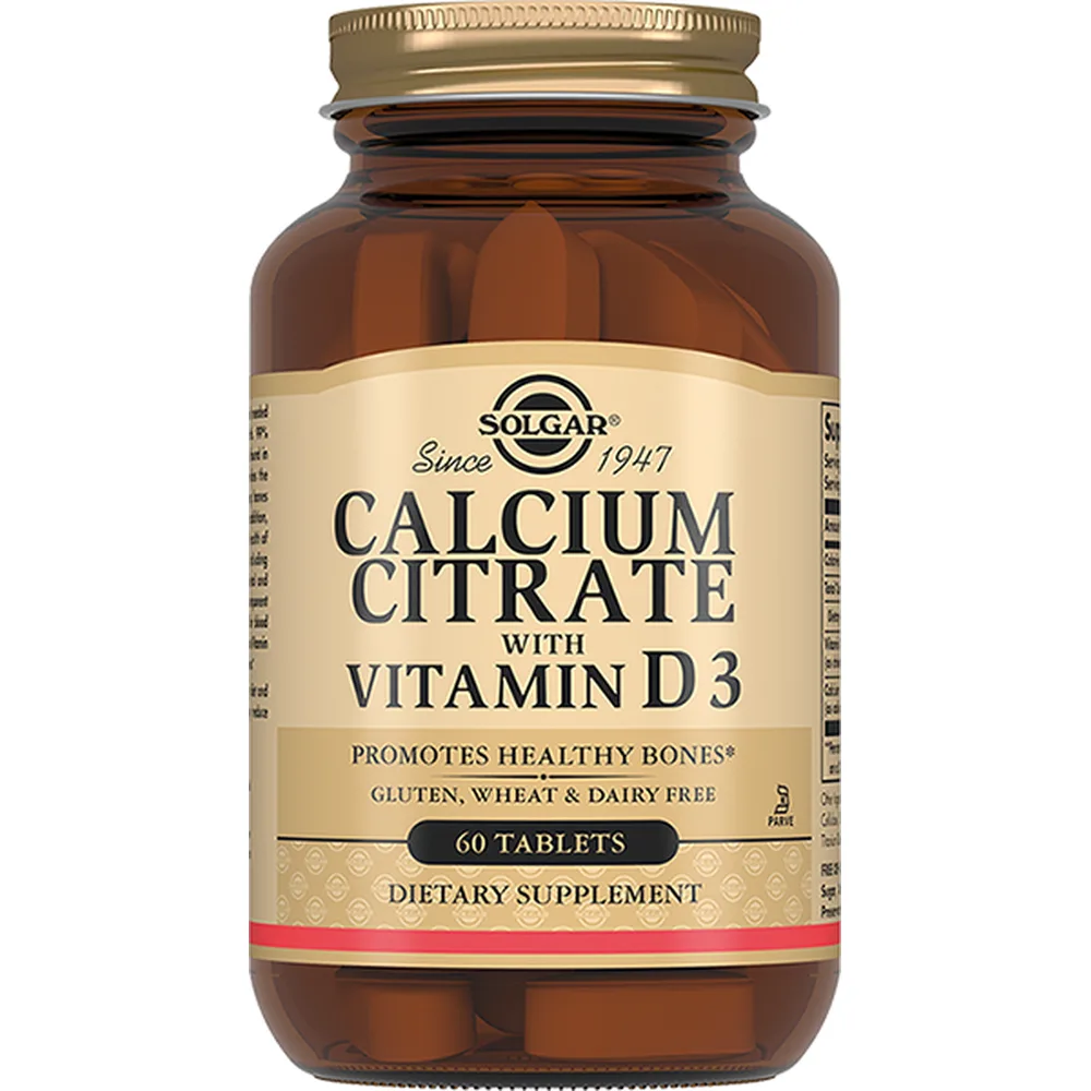 Solgar Calcium Citrate with Vitamin D3 60 tablets 1602 mg