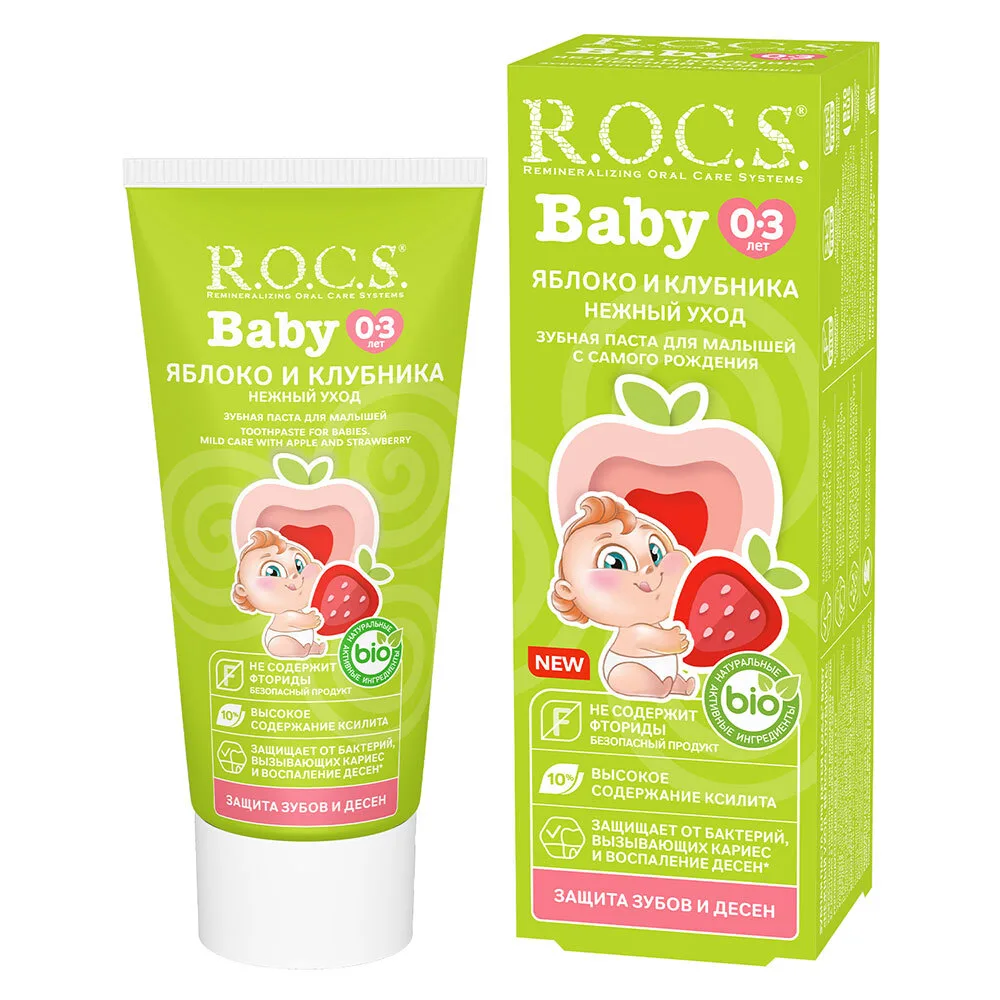 Rocs Toothpaste Baby Gentle Care Apple-Strawberry 45 g