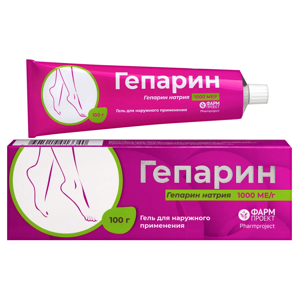 Heparin 1000 IU/g gel for external use 100 g