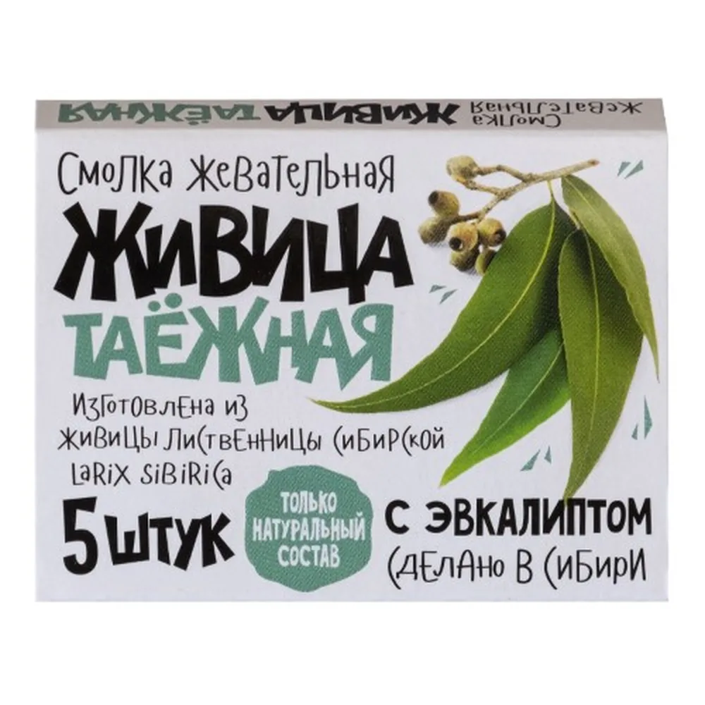 Taiga Resin Chewing Gum with Eucalyptus 5 pcs.