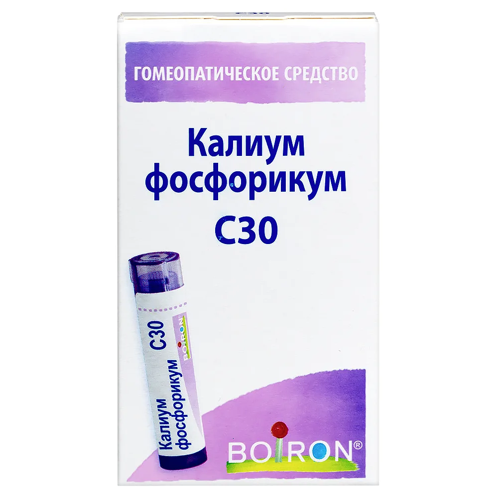 Kalium phosphoricum C30 homeopathic monocomponent mineral-chemical preparation 4 g homeopathic granules