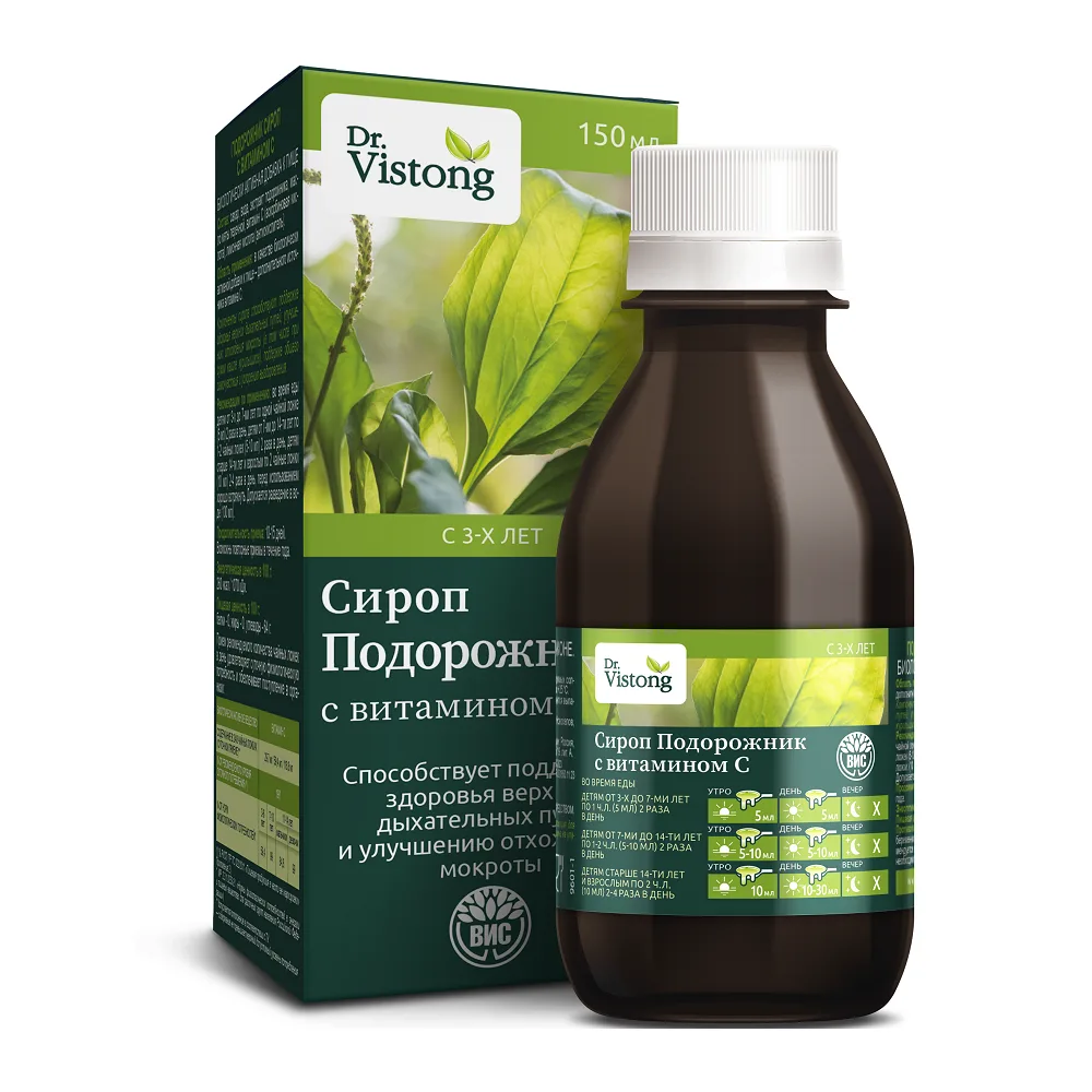 Dr. Vistong Plantain Syrup with Vitamin C 150 ml bottle