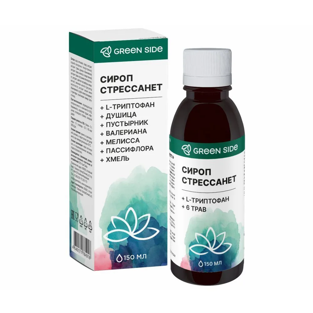 Green Side Stressanet with L-Tryptophan Syrup 150 ml