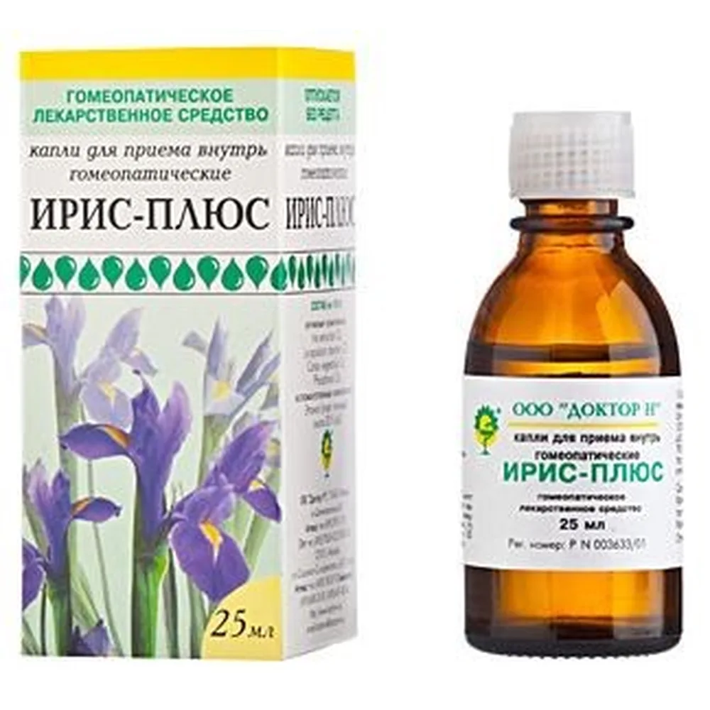 Iris-Plus Dropper Bottle Drops for Oral Homeopathic Use 25 ml