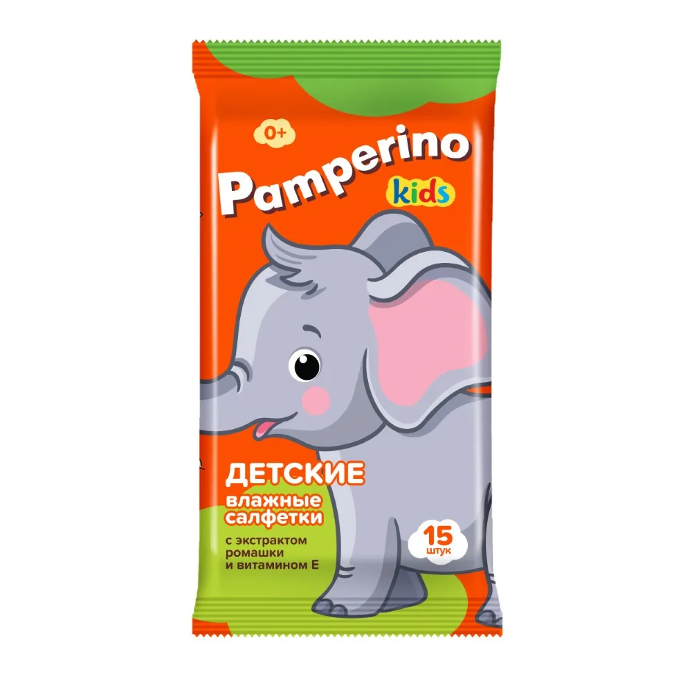 Pamperino Kids Wipes Moisturizing with Chamomile Extract and Vitamin E 15 pcs.