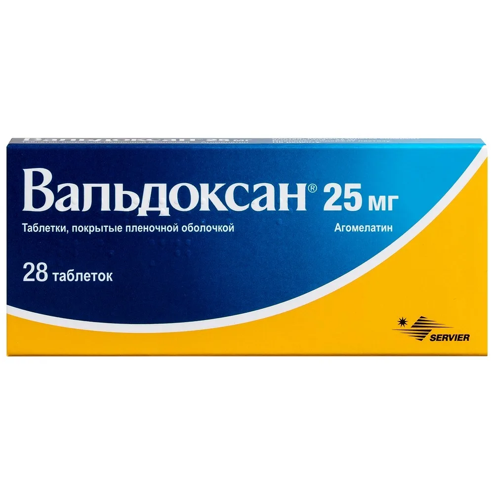 Valdoxan 25 mg 28 coated tablets