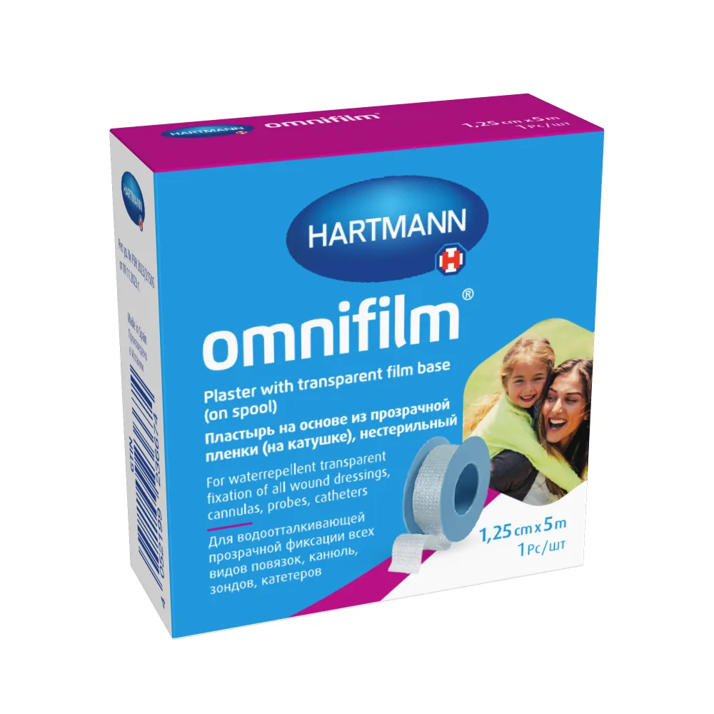 Omnifilm patch based on transparent film (on a roll) non-sterile 1.25 cm x 5 m