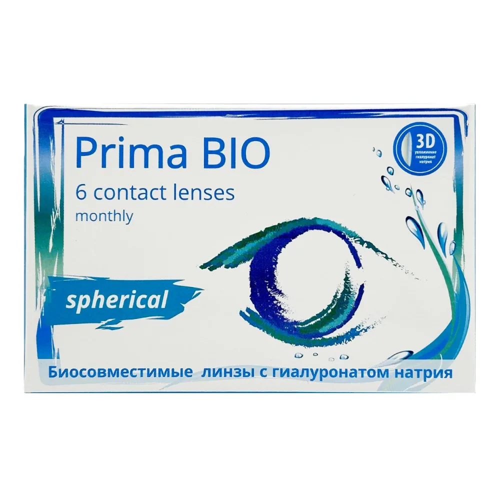 OKVision Prima Bio Spherical Contact Lenses Monthly Replacement 8.6/14.2/-5.00 6 pcs.