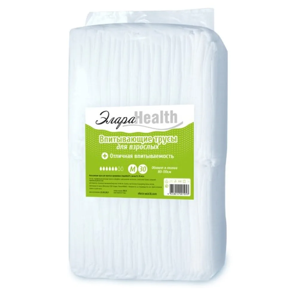 ElaraHealth Adult Pull-Up Diapers (Absorbent Underwear) M 30 pcs