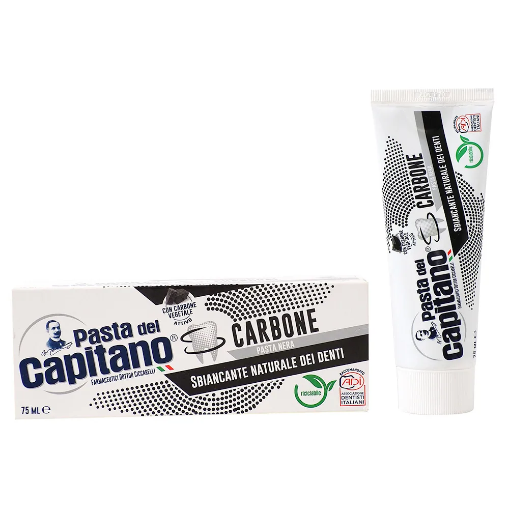 Pasta del Capitano Whitening Toothpaste with Charcoal 75 ml