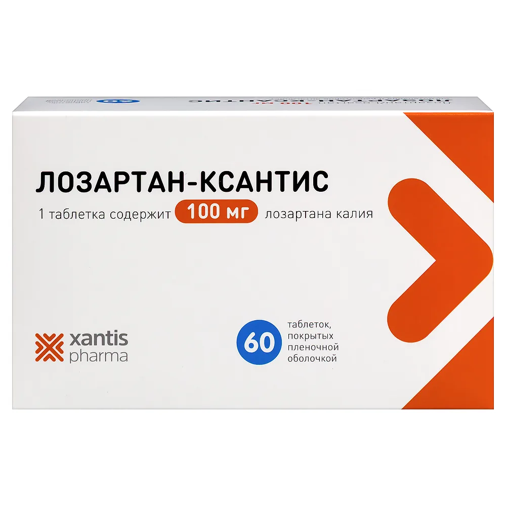 Losartan-Xantis 100 mg 60 tablets, film-coated
