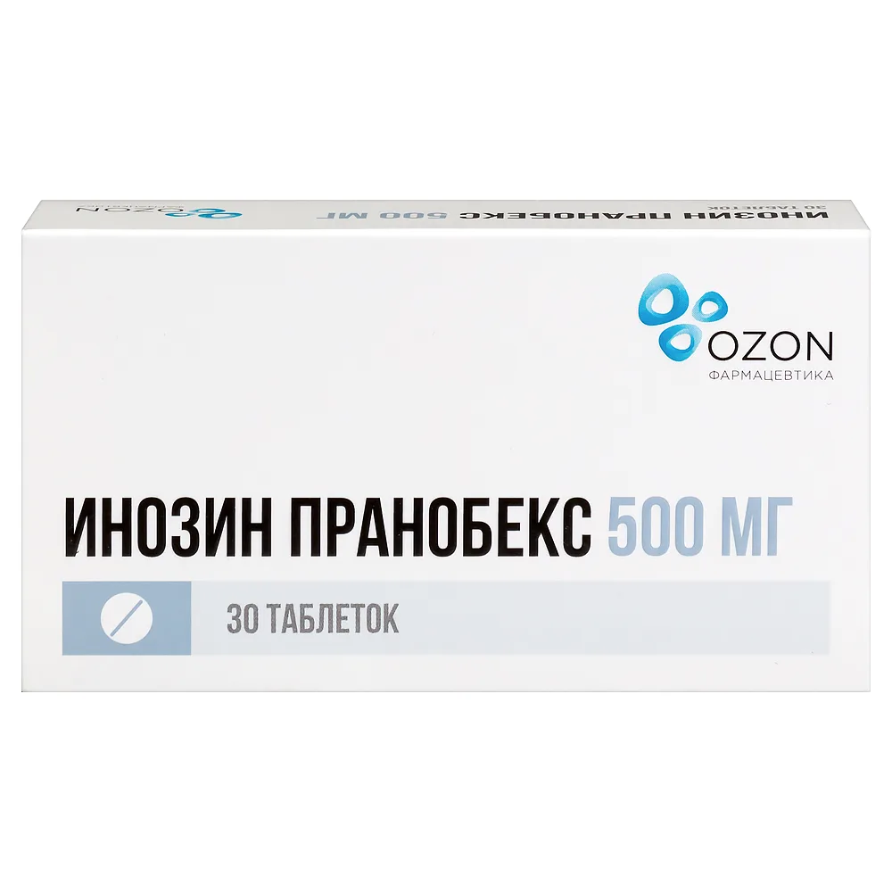 Inosine pranobex 500 mg 30 tablets