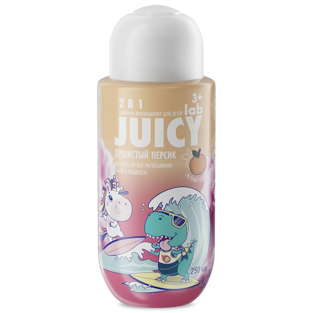 Splat Juicy Lab 2-in-1 Peach Shampoo-Conditioner for Children 250 ml