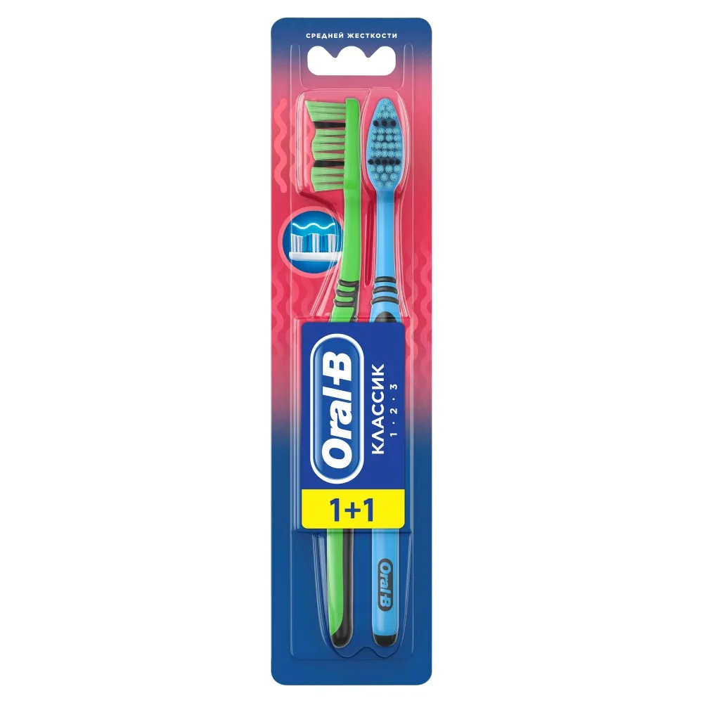 Oral-B Toothbrush 123 Classic Medium 2 pcs.