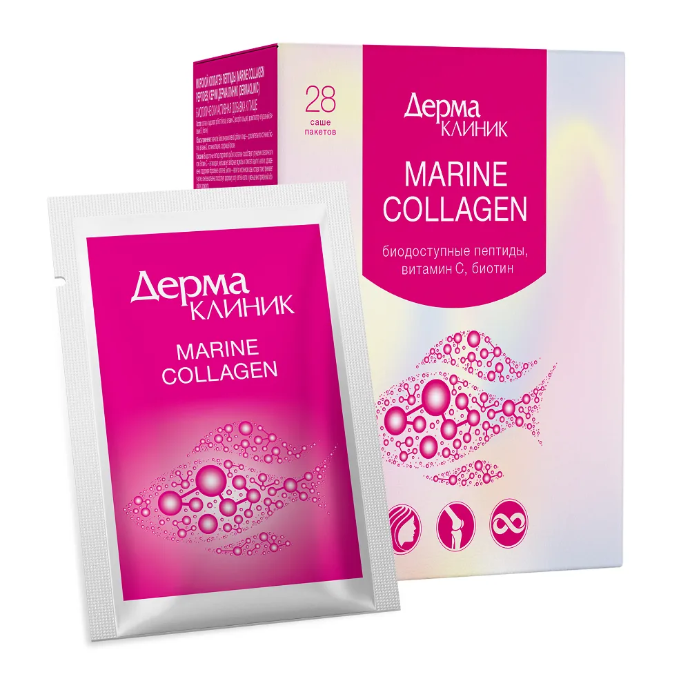 Dermaclinic Marine Collagen Peptides 28 pcs Sachet Powder for Solution Preparation for Oral Intake 1.6 g