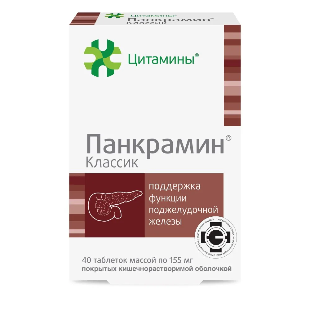 Pancramin Classic 40 tablets 155 mg