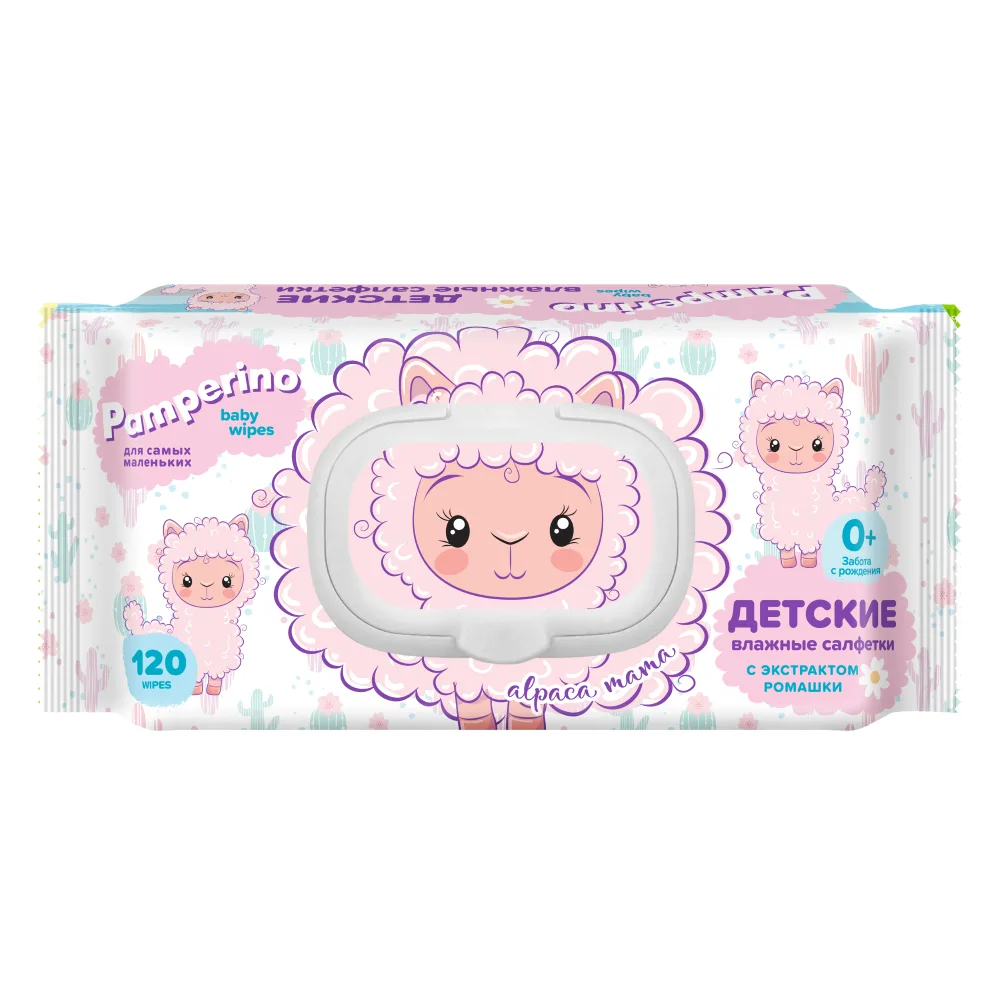 Pamperino baby wipes with chamomile extract 120 pcs.