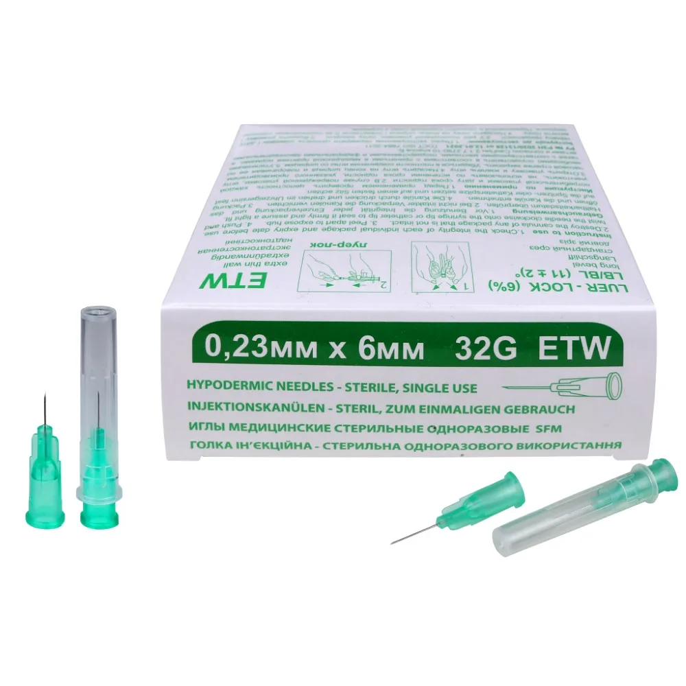 SFM Sterile Disposable Medical Needles 32G 0.23 mm x 6 mm ETW 50 pcs