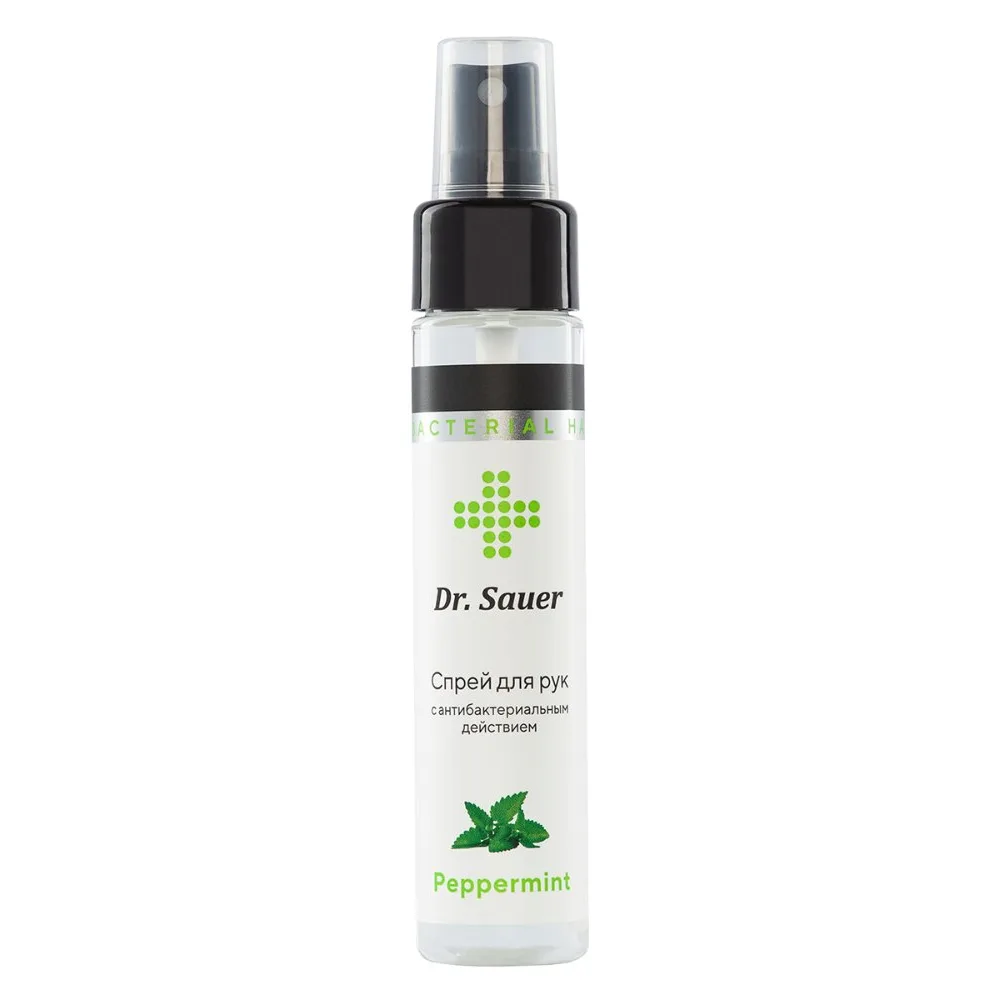 Dr Sauer Hand Spray with Antibacterial Action Peppermint 60 ml / 75% Alcohol