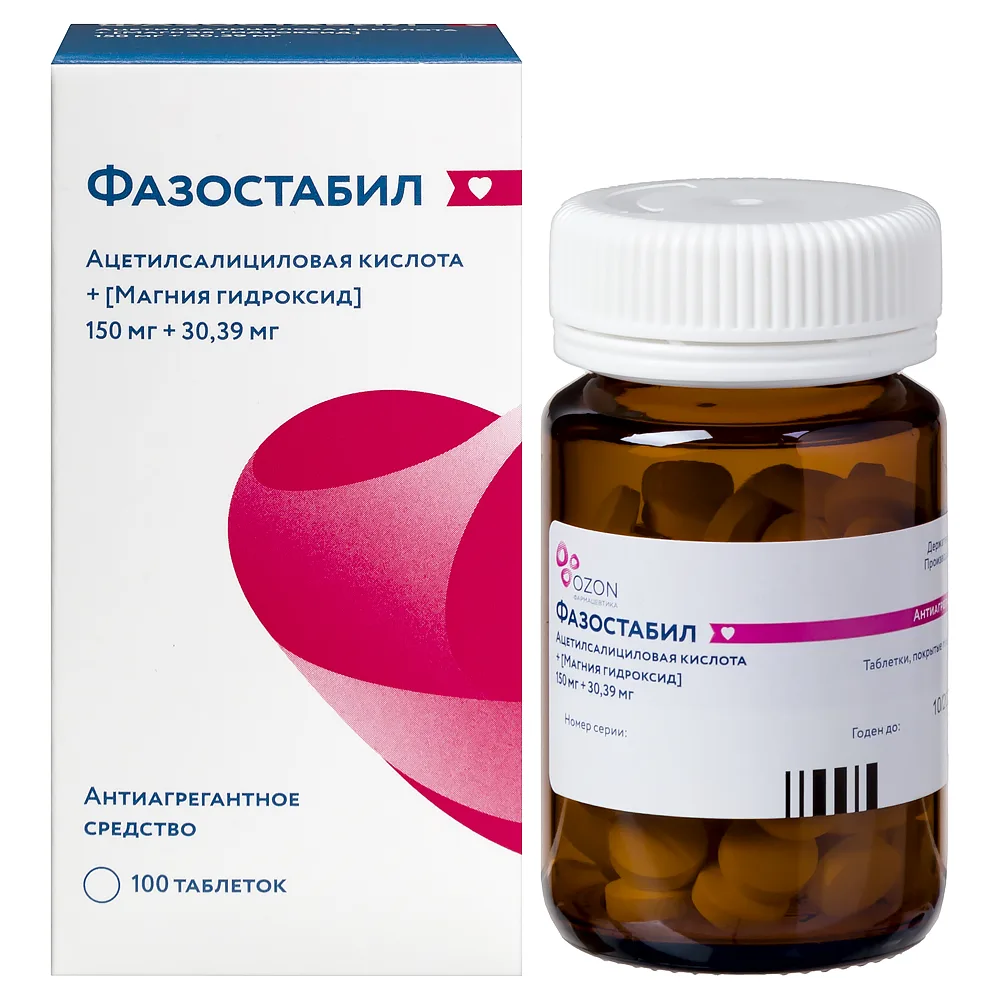 Phazostabil 150 mg + 30.39 mg 100 coated tablets