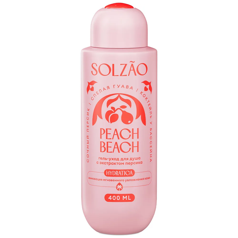 Solzao Peach Beach Shower Gel with Peach Extract 400 ml