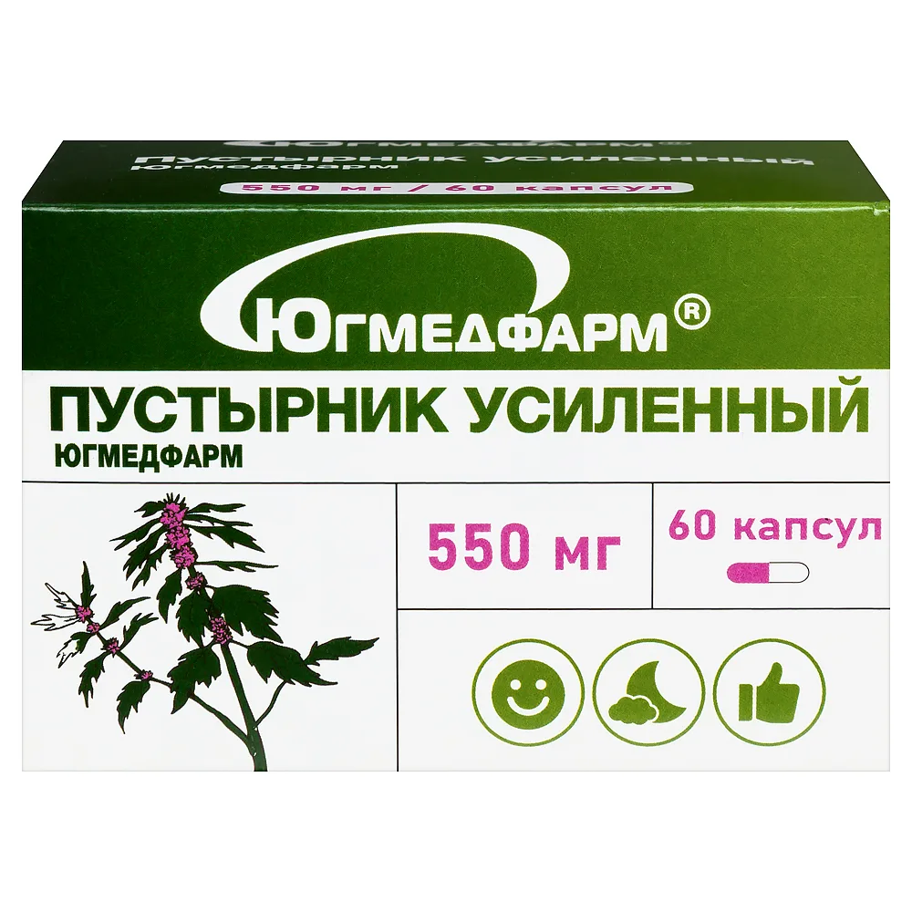 Motherwort Enhanced 60 capsules 550 mg Yugmedfarm