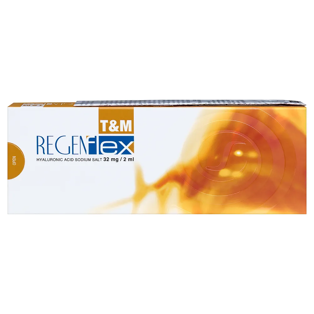 Regenflex T&amp;M hyaluronic acid implant 32 mg/2 ml 2 ml 1 pc. syringe for periarticular injection