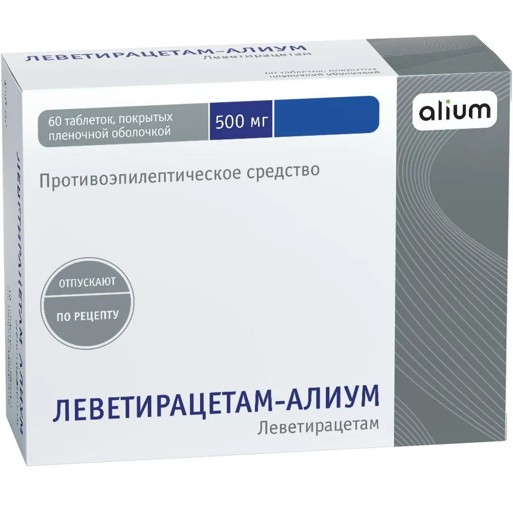 Levetiracetam-Alium 500 mg 60 coated tablets
