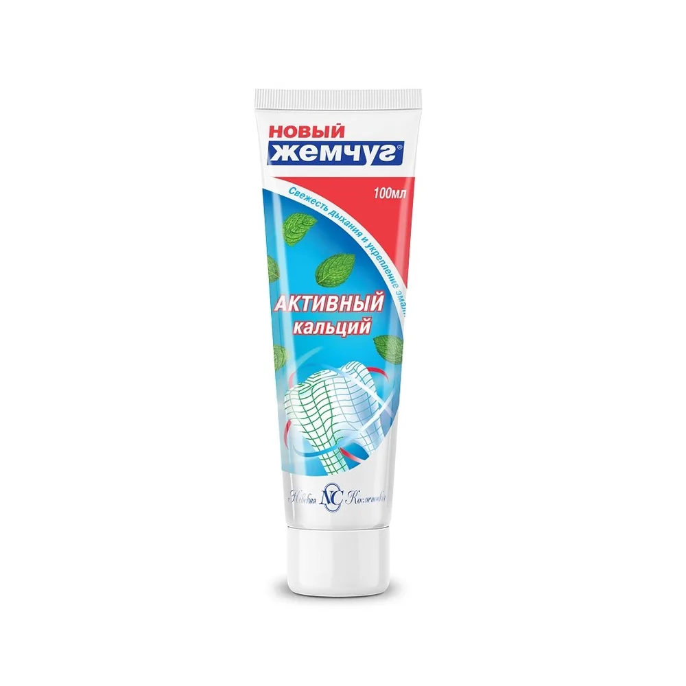 Noviy Zhemchug Toothpaste with Strong Mint Flavor 100 ml