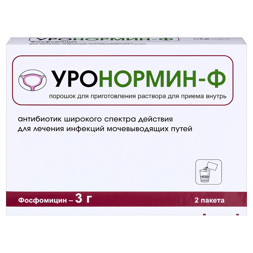 Uronormin-F 3 g powder for solution preparation, 2 sachets