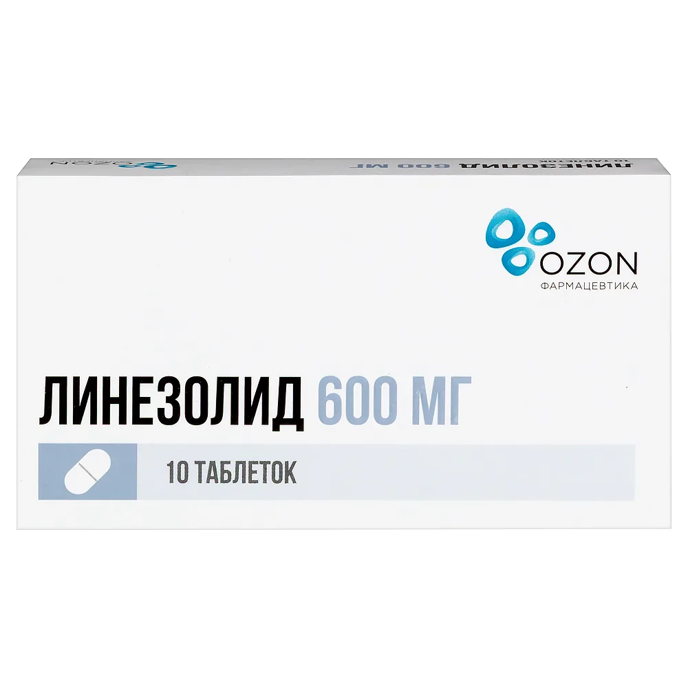Linezolid 600 mg 10 tablets, film-coated blister