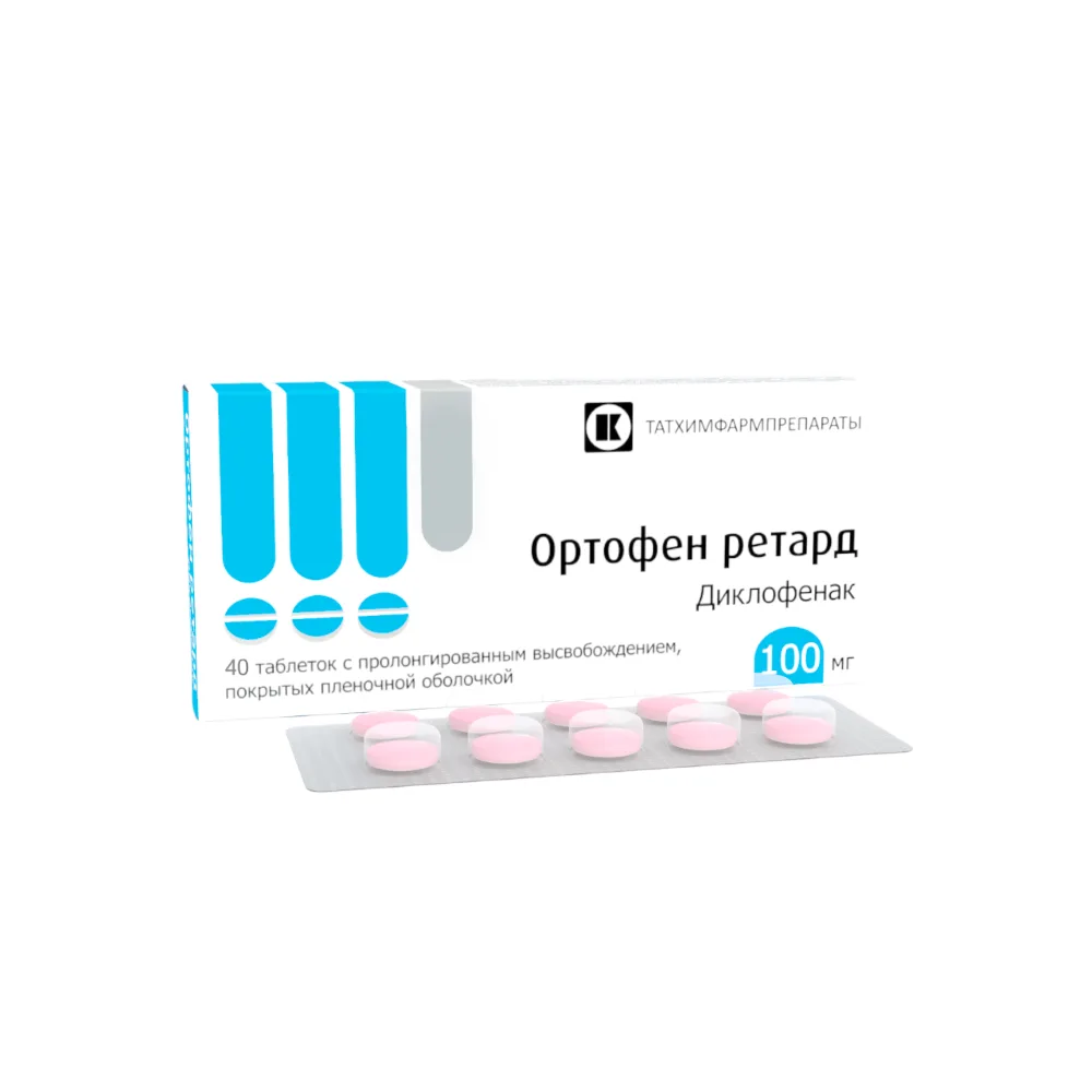 Ortofen Retard 100 mg 40 tablets prolonged-release film-coated