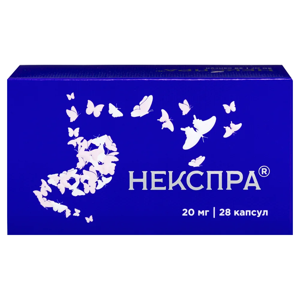 Nexpra 20 mg 28 capsules enteric-coated