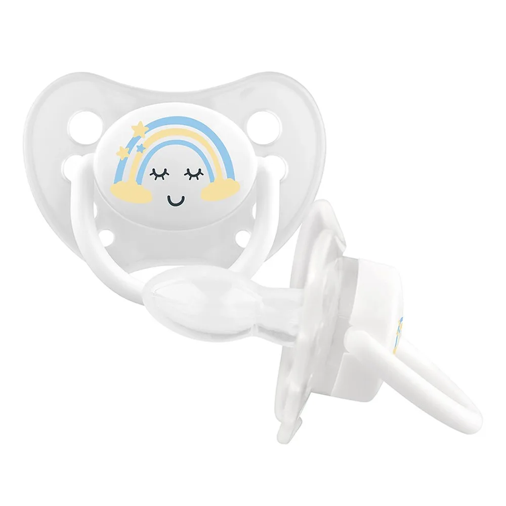 Lubby silicone pacifier with symmetrical nipple just lubby 6+/27546