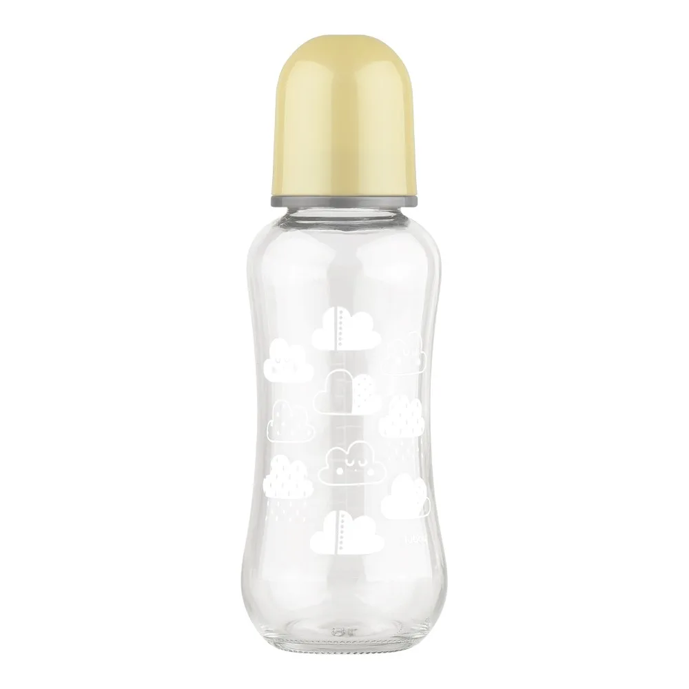 Lubby Glass Bottle with Silicone Nipple Narrow Neck 0+ 250 ml/16031