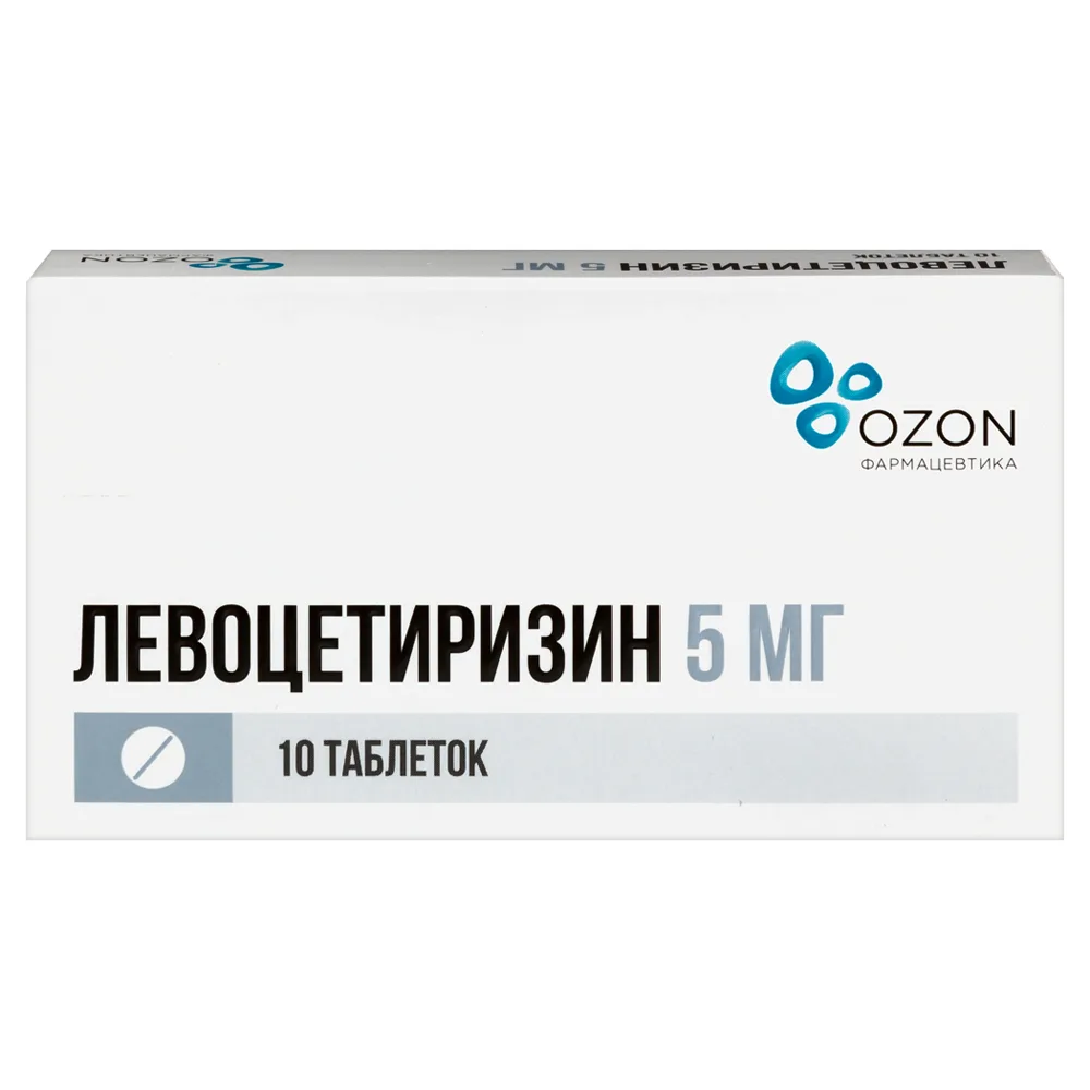 Levocetirizine 5 mg 10 pcs film-coated tablets blister