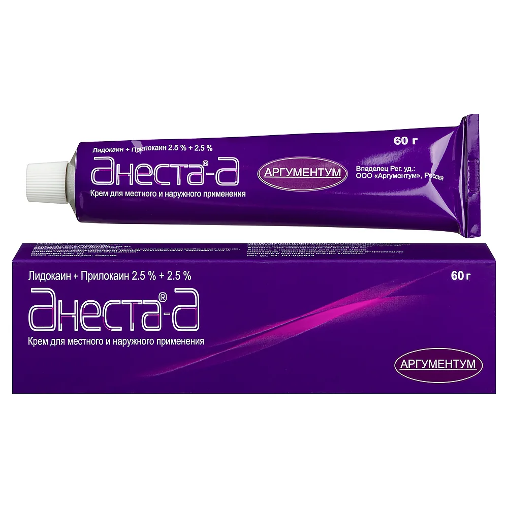 Anesta-A 2.5% + 2.5% cream for local and external use 60 g