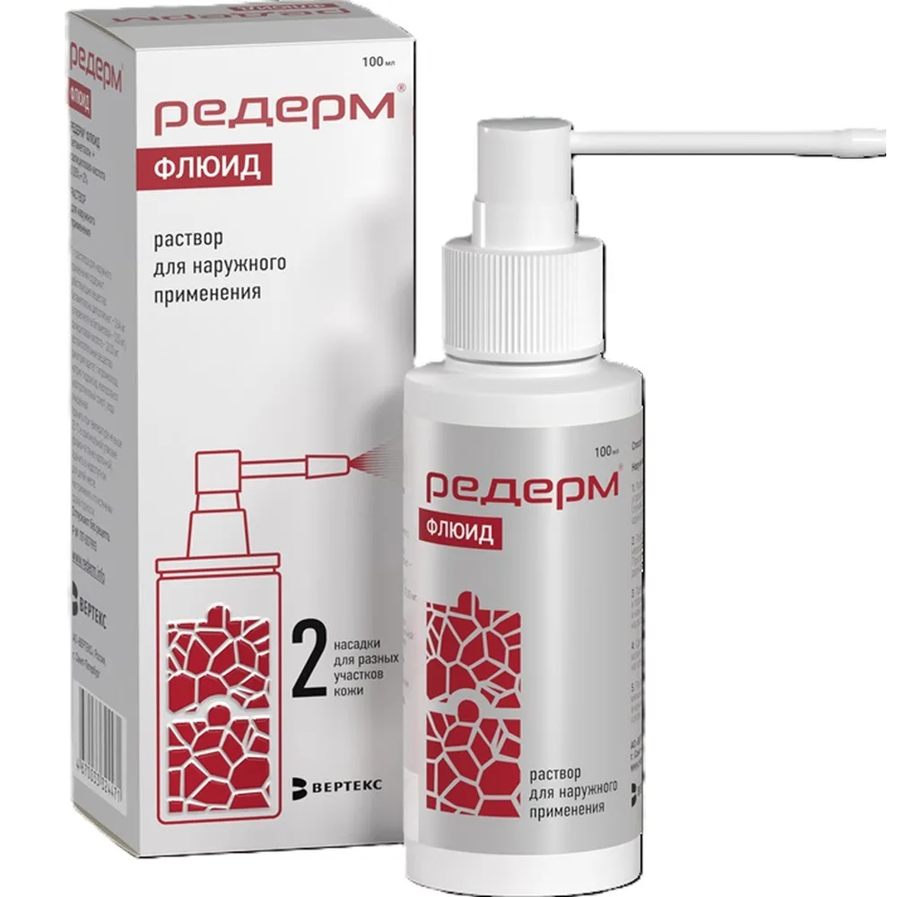 Rederm Fluid 0.05% + 2% bottle solution for external use 100 ml