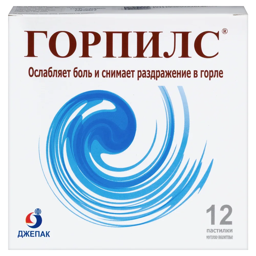 Gorpils 12 pcs. strip lozenges menthol-eucalyptus flavor
