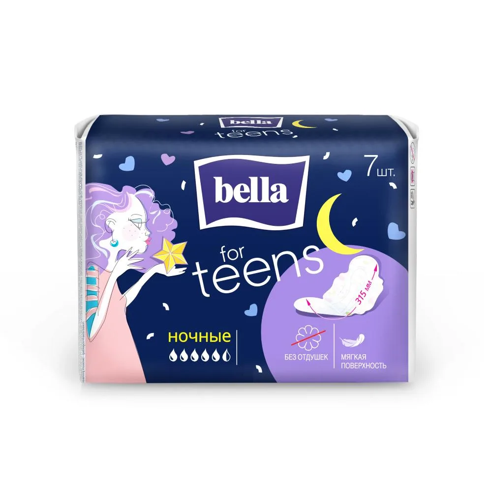 Bella Night Pads for Teens with Soft Surface 7 pcs.