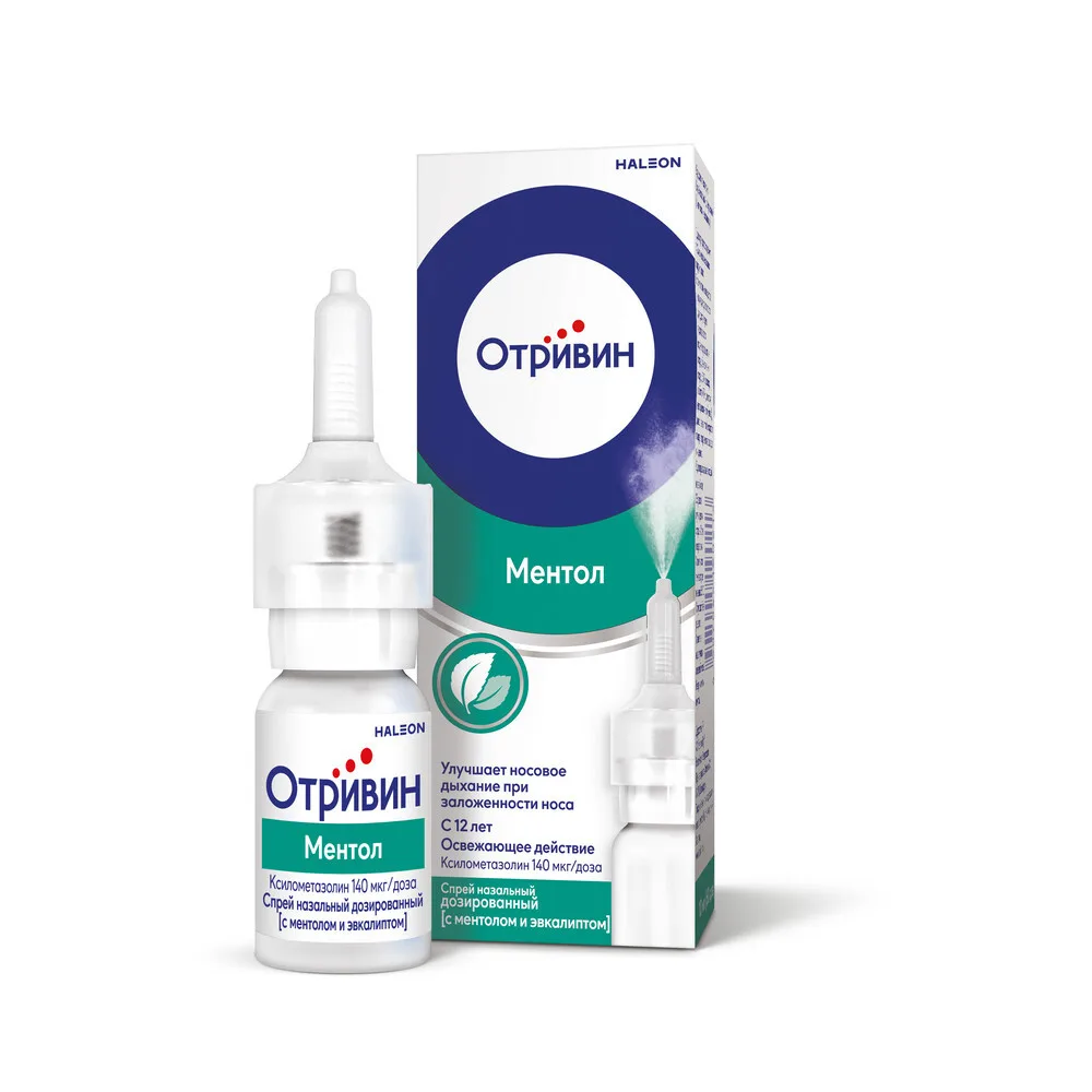 Otrivin 140 mcg/dose nasal spray with menthol and eucalyptus 10 ml