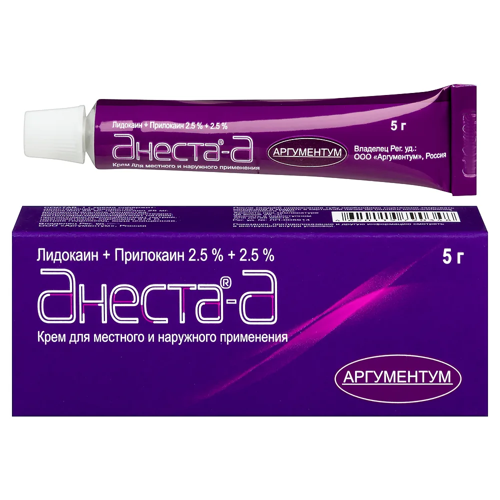 Anesta-A 2.5% + 2.5% cream for local and external use 5 g