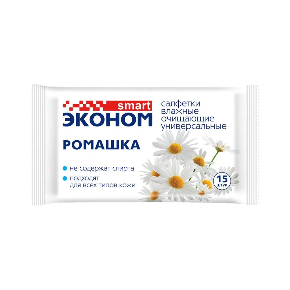Econom Smart Wipes 15 pcs/Chamomile