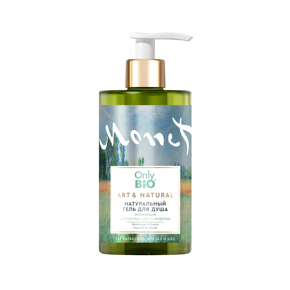 Only bio art&amp;natural gel for shower natural refreshing fragrant flowers 420 ml